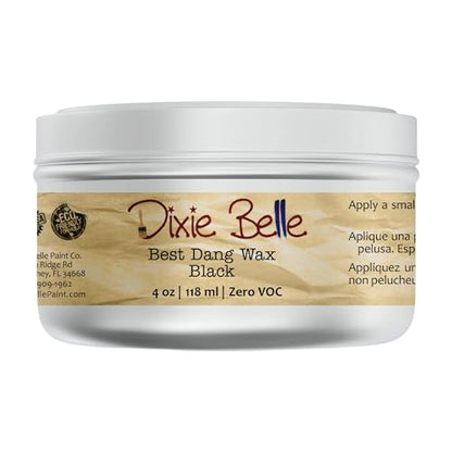 Dixie Belle Paint Company - Best Dang Furniture Wax - Black (4oz) - color: Black, size: 4 Ounce (Pack of 1)