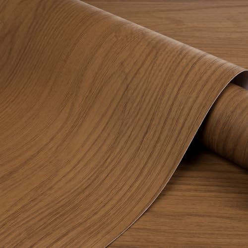 ICOOP Brown Walnut Wood Grain Peel and Stick Contact Paper 15.8"×120" - color: Walnut Wood, size: 15.8" x 120"