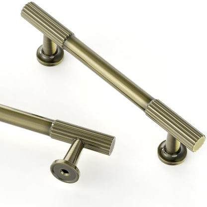 Asidrama 10 Pack 3.75 inch Brushed Antique Bronze Kitchen Cabinet Handles - color: Brushed Antique Bronze, size: 3.75" Hole Center