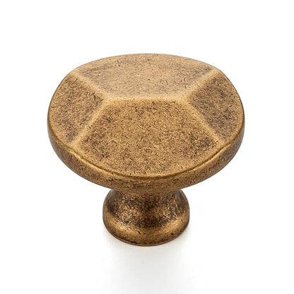 Ravinte Antique Brass Round Cabinet Hardware Knobs,Zinc Knobs,25 Pack - color: Antique Brass