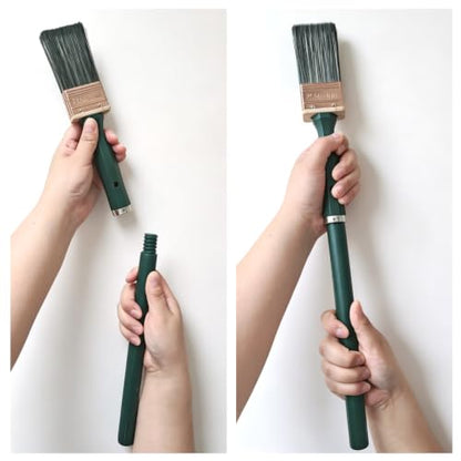 King Origin 2 PCS 2 Inch Paint Brushes with Pole, Quick Deck Brush - size: 2-Inch