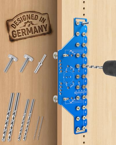 11-Hole Shelf Pin Jig,Hinge Template, Cabinet Hardware Drilling Tool,Colbat