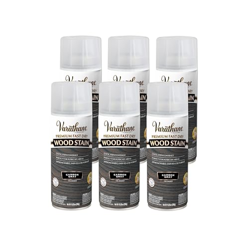 Varathane Premium Fast Dry Carbon Gray Wood Stain Spray - color: Carbon Gray, size: 10.25 Ounce (Pack of 6)