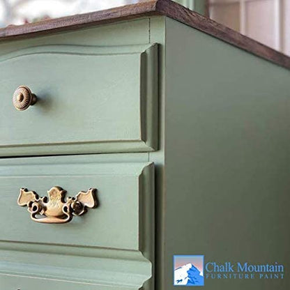 Quality Chalk Furniture Paint. Zero VOC and Low Odor. 54 Beachy and Earthy Colors. (8oz #50 Patina Green)