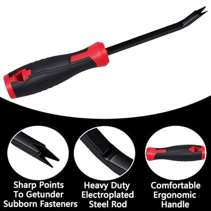 Staple Remover Tool, Upholstery Staple Puller Remover for Carpet, Wood Floor and Furniture, Stapler Remover with Angled Rod and Comfortable Grip
