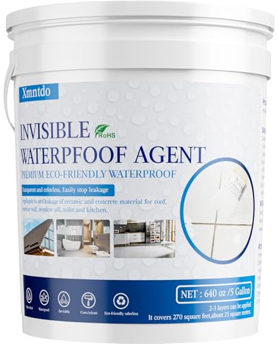 Waterproof Sealant Coating 5 Gallon, Clear Anti Leakage Roof Sealant - size: 640 OZ