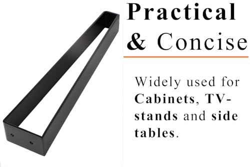 Osring 18 Inch Trapezoid Furniture Legs, Black Metal Coffee Table Feet 4pcs - color: Black, size: 18 Inch