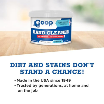 GOOP Original Multi-Purpose Waterless Hand Cleaner and Stain Remover - 14 oz Can (Pack of 2) - size: 14 Ounce (Pack of 2)