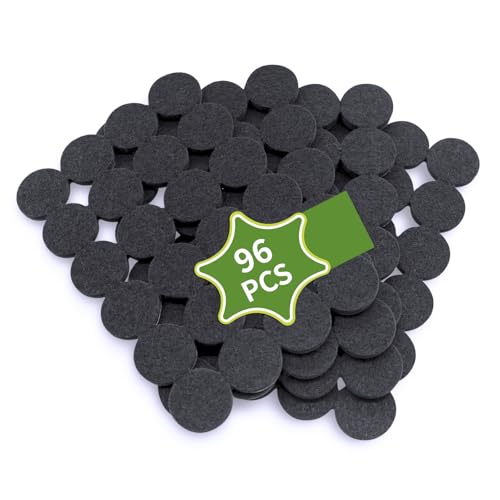 Felt Furniture Pads for Hardwood Floors 96 PCS, 1" Round, Black - size: 96PCS 1 inch Round Black