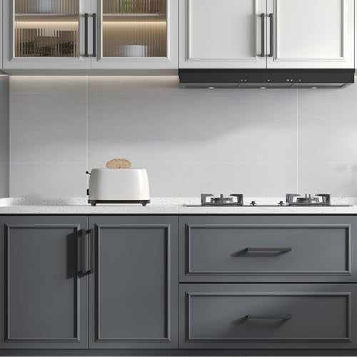 Goldenwarm 22 Pack 3 Inch Black Kitchen Cabinet Handles Square Drawer Pulls - color: Matte Black, size: 3 Inch Hole Centers