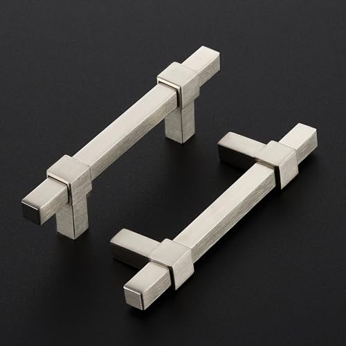 15 Pack Brushed Nickel Cabinet Handles, 3" Hole Center Kitchen Drawer Pulls - color: Brushed Nickel, size: 3 Inch Hole Center