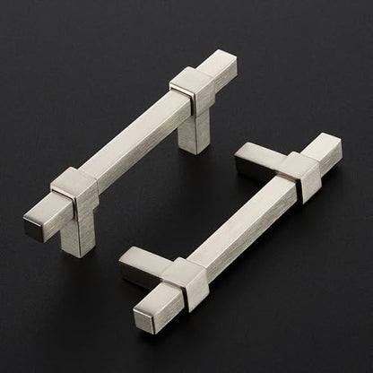 15 Pack Brushed Nickel Cabinet Handles, 3" Hole Center Kitchen Drawer Pulls - color: Brushed Nickel, size: 3 Inch Hole Center