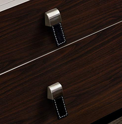 TOTIO Walnut Wood Wallpaper Peel and Stick Walnut Contact Paper for Kitchen Cabinets Waterproof Oil Proof Self Adhesive Wall Paper Countertop Counter Vinyl Wrap 16"x354",Dark Brown,Chocolate Brown - color: Chocolate Brown, size: 16" x 354"