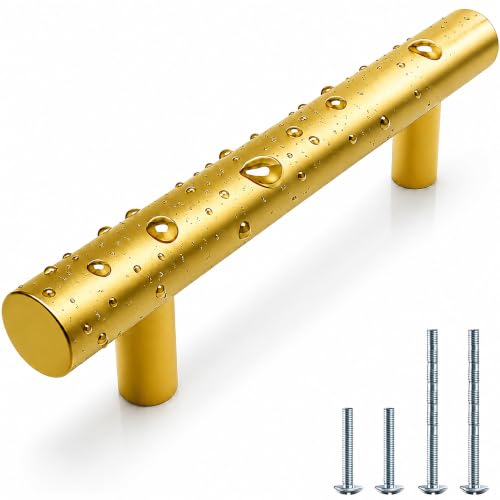 15 Pack Gold Handles for Cabinets, 3''Hole Centers, 5'' Length Drawer Pulls - color: Brushed Gold, size: 3 inch Hole Center