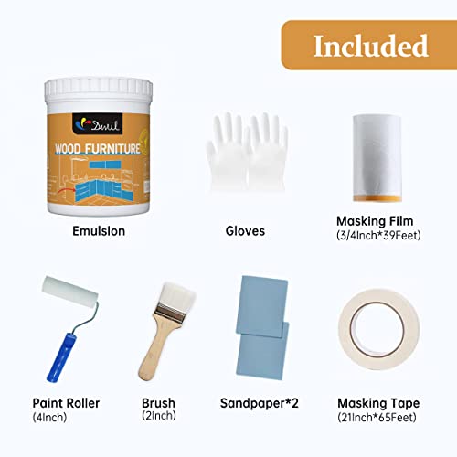 DWIL Acrylic Wood Paint for Furniture - Semi-Gloss Paint Suitable for Wood Surface Renovation, Water-Based All match Paint, Non-Toxic & Odorless, Eco-Friendly & Healthy (32OZ, Olive Green) - color: Olive Green