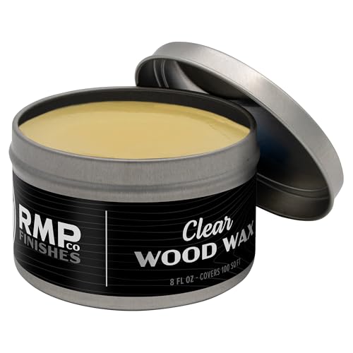 RMP Finishes Wax for Wood Finishing, Unfinished Furniture, Cutting Boards, Butcher Blocks, Food Grade, Vegan, Clear, 8 oz. - color: Clear, size: 8 Fl Oz