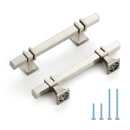 HOME EDIT Brushed Nickel Pulls Cabinet Handles 3-1/2 Inch 10 Pack - color: Brushed Nickel, size: 3-1/2 In Hole Center