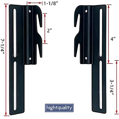 4pcs 711 Bolt-On to Hook-On Bed Frame Conversion Brackets for Headboard or Footboard,Bed Hook Adapter kit with Hardware, Hook on Bed Rails Brackets(Black) - size: 4pcs 711 brackets