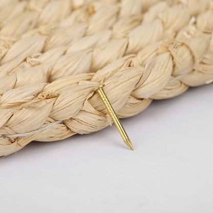HEEPDD 100Pcs Brass Escutcheon Tacks Pins, Round Head Brad Nail 18mm Length - color: 18mm Length