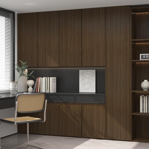 Walnut Wood Contact Paper, Dark Brown, 30.3"x591" - color: Brown, size: 30.3" x 591"