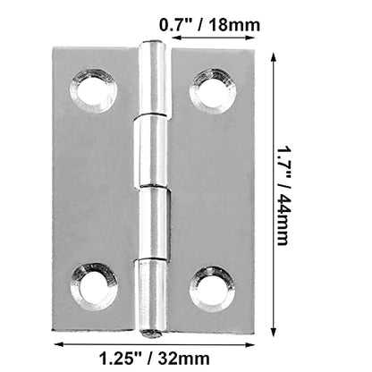 Biaungdo 2 Inch Butt Hinge, Stainless Steel Small Hinges, 10 Pack - size: 2 Inch