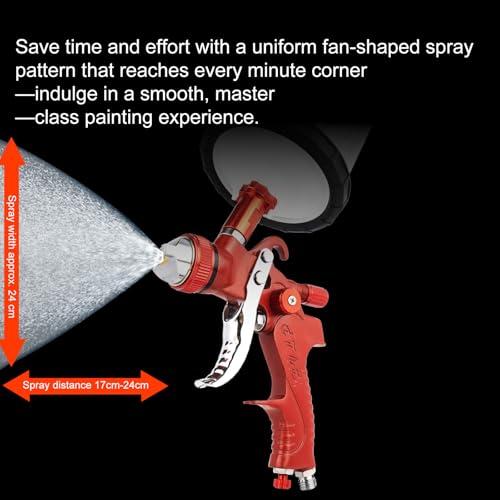 HVLP Spray Gun, Automotive Paint Guns w/ 4 Nozzles, 10x 22oz Cups