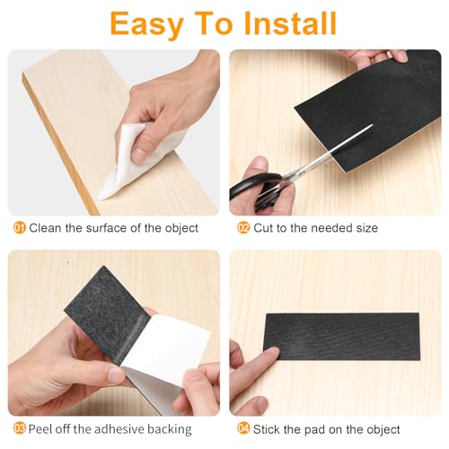 CHUNZEXI Non-Slip Furniture Pads, 4 x 40 Inch Sticky Rubber Sheet - size: 4x40 inch 1 Rectangular