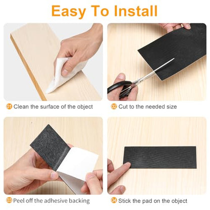 CHUNZEXI Non-Slip Furniture Pads, 4 x 40 Inch Sticky Rubber Sheet - size: 4x40 inch 1 Rectangular