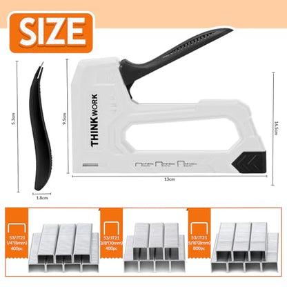 THINKWORK Light Duty Staple Gun - Upholstery Staple Gun for Wood - color: Grey