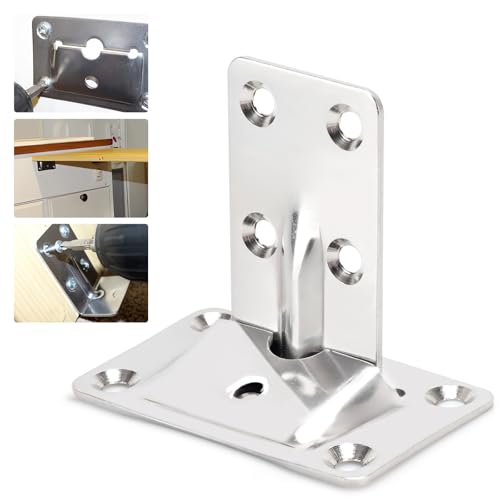 2 Sets Stainless Steel Removable Table Bracket, Strong Sturdy Support Rod