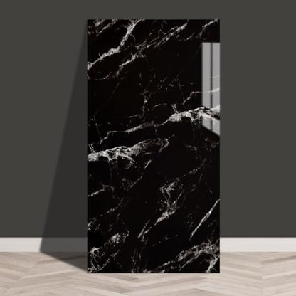 Haimin 3D Wall Panels Peel and Stick Marble Tile Look 10 Pack Waterproof - color: Black-JGH