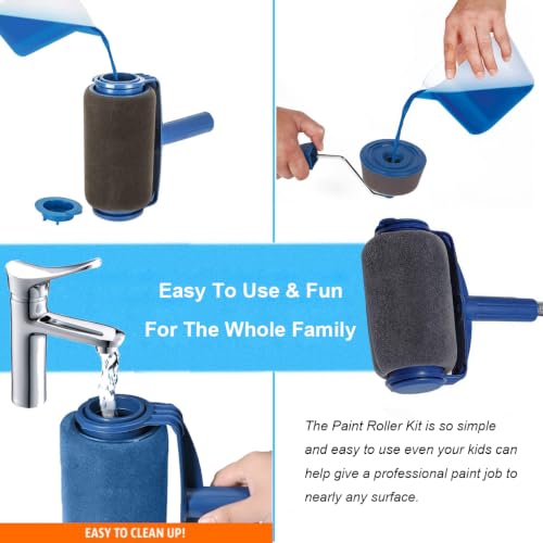 Refillable Paint Roller Kit for Walls and Ceilings
