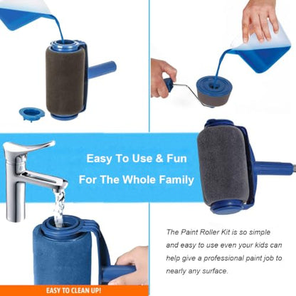 Refillable Paint Roller Kit for Walls and Ceilings