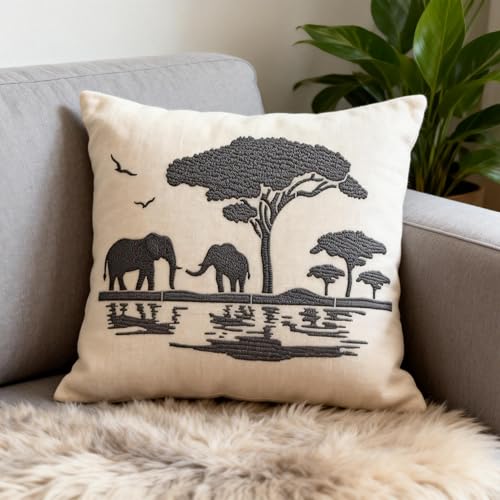 TIAMECH A4 Reusable Savanna Tree African Elephant Stencil for Painting - style: African Elephant