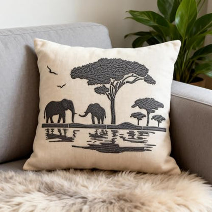TIAMECH A4 Reusable Savanna Tree African Elephant Stencil for Painting - style: African Elephant