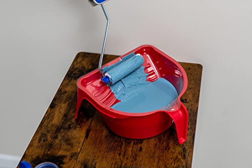 Apollo Brush Dominator 4 Inch Mini Paint Roller with Frame and Storage Tube, 3/16 Inch Nap Microfiber, Click and Release System, Works with All Paints and Stains, Walls, Trim, Cabinets and More