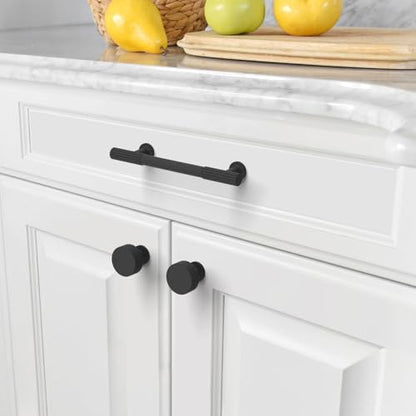 Asidrama 10 Pack Matte Black Kitchen Cabinet Knobs - color: Matte Black