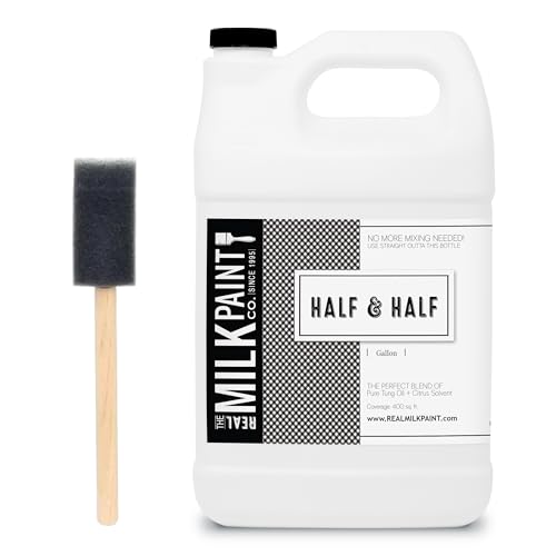 Real Milk Paint, Half and Half, Pure Tung Oil and Orange Peel Oil for Wood Finishing, Cutting Boards, Butcher Blocks, Clay, Stone, and Slate, Food Grade, 1 Gallon - color: Orange Peel Oil, size: 128 Ounce (Pack of 1)