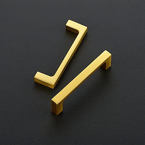 Ravinte Brushed Brass Solid Pulls Cabinet Handles 3-1/2 Inch 30 Pack - size: 3-1/2 Inch Hole Center