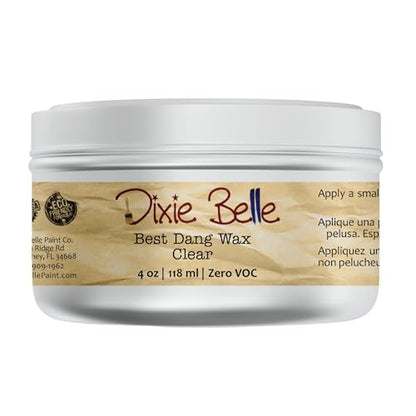 Dixie Belle Paint Company - Best Dang Furniture Wax - Clear (4oz) - color: Clear, size: 4 Ounce (Pack of 1)