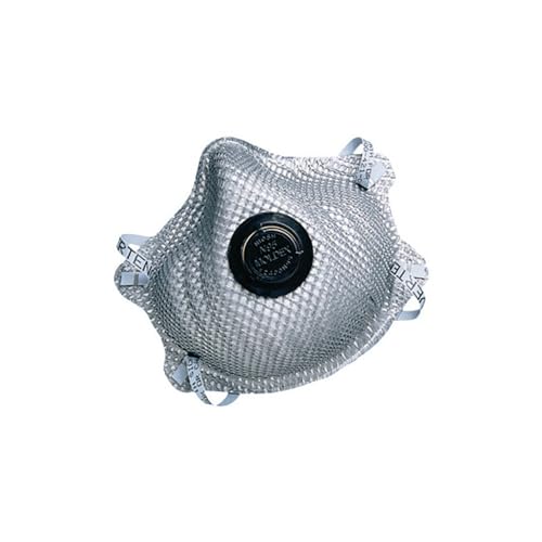 Moldex 2400N95 Organic Vapor Respirator with Charcoal Filter, Medium/Large, Gray (Pack of 10)