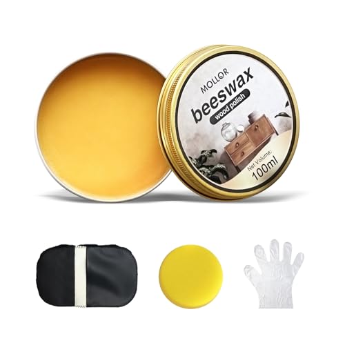 Beeswax Furniture Polish, Natural Wood Conditioner(3.5 Oz with Sponge) - size: 3.5 Ounce (Pack of 1)