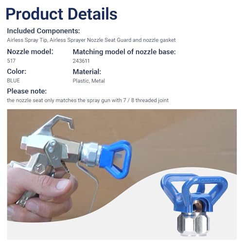 Airless Spray Tip for Standard Airless Paint Spray, Blue - color: BLUE