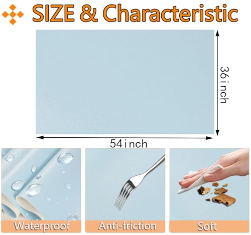 CDY Marine Vinyl Faux Leather: Soft Waterproof Faux Leather Fabric 54"x 36" - color: Light Blue