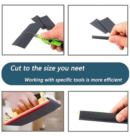 60 Pcs 9x3.6 Inch 10 Grit Mixed Packing Wet and Dry Sandpaper Sheets, Woodworking Furniture/Automobiles/Metal/Lacquer Polishing Sanding Sheets, 80/120/240/400/600/800/1000/1500/2000/3000 Grit - style: Mix 80-3000 Grit