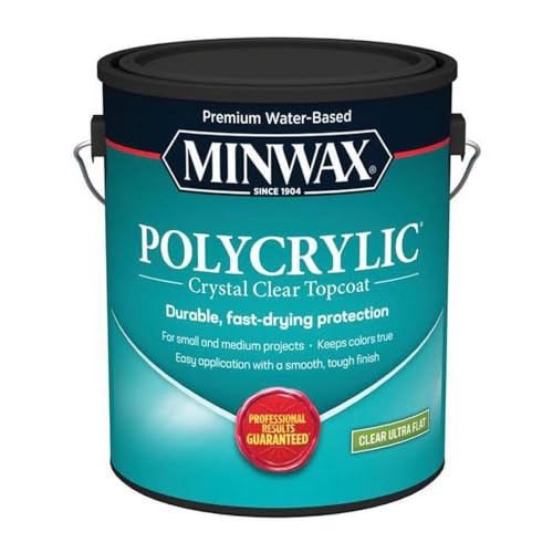 Minwax 1026734 1 gal Polycrylic Ultra Flat Clear Water-Based Polycrylic Protective Finish Pack of 2