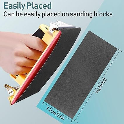 72 Pcs Sandpaper Assortment 400-3000 Grit Assorted Sanding Sheets