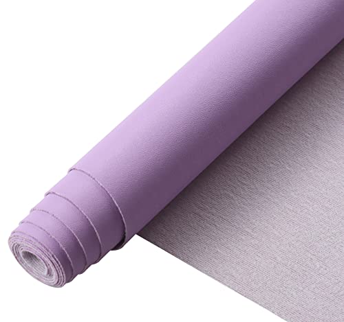 Picheng Smooth Faux Leather Sheets: 13.8"X53" Solid Soft Faux Leather Roll - color: Light Purple