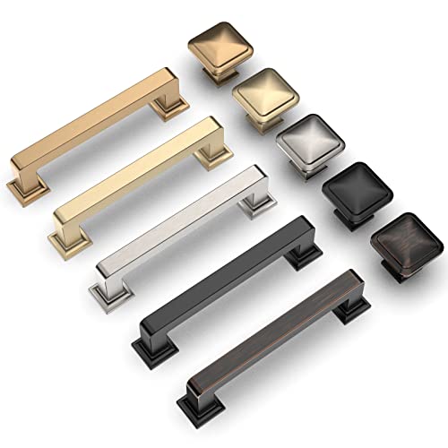 Asidrama 10 Pack 3.75 inch Champagne Bronze Kitchen Cabinet Handles - color: Champagne Bronze, size: 3.75" Hole Center(96mm)