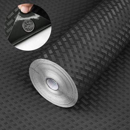 Self Adhesive Shelf Liner, 17.5"W x 196.8"L Contact Paper for Cabinet Black - color: Black, size: 17.5"W x 196.8"L